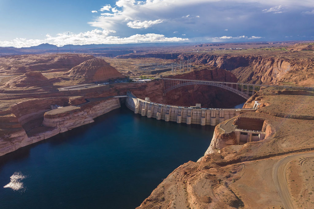 Beautiful Aerial View Of The Glen Dam And The Colorado River Antelope